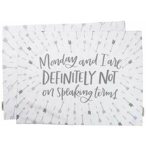 Lot of 2 Pillowcase Mondays and I are Not on Speaking Terms Standard Size